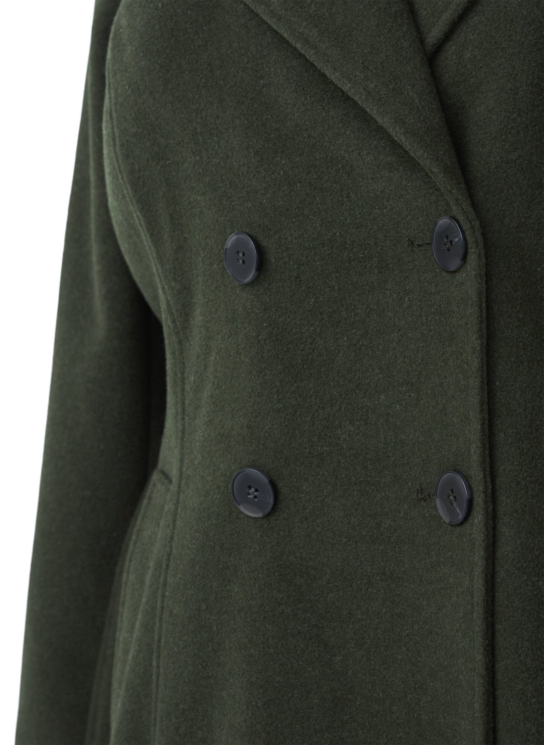 Zizzi Kort ulljacka med b&auml;lte, Forest Night Mel., Packshot image number 2