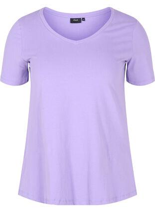 Enfärgad t-shirt i bomull, Paisley Purple, Packshot image number 0