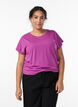 Kort&auml;rmad t-shirt i bomullsblandning, Lila, Model image number 0