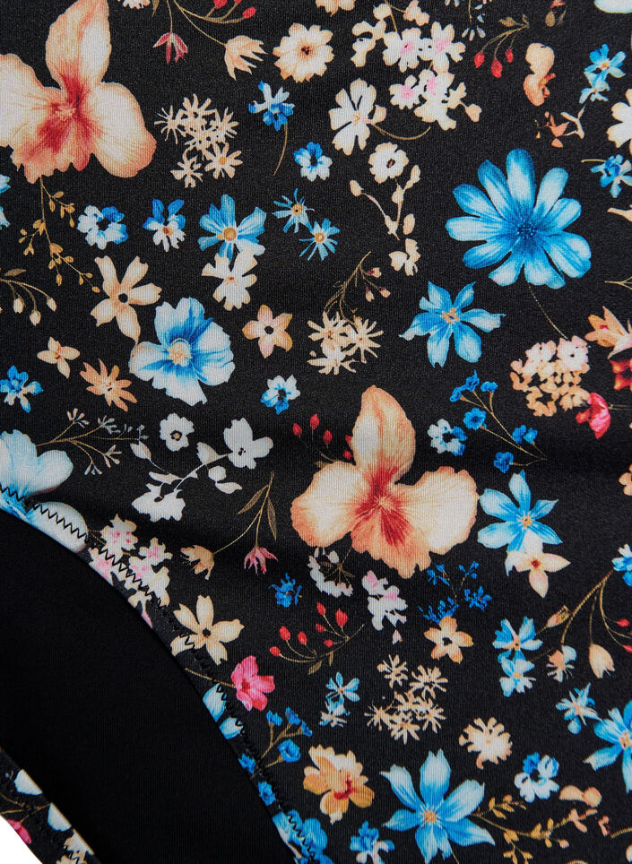 Bikinitrosa med h&ouml;g midja och blommigt m&ouml;nster, Bl&aring;, Packshot image number 2