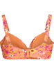 Bikinitopp med bygel och m&ouml;nster, Orange, Packshot image number 1