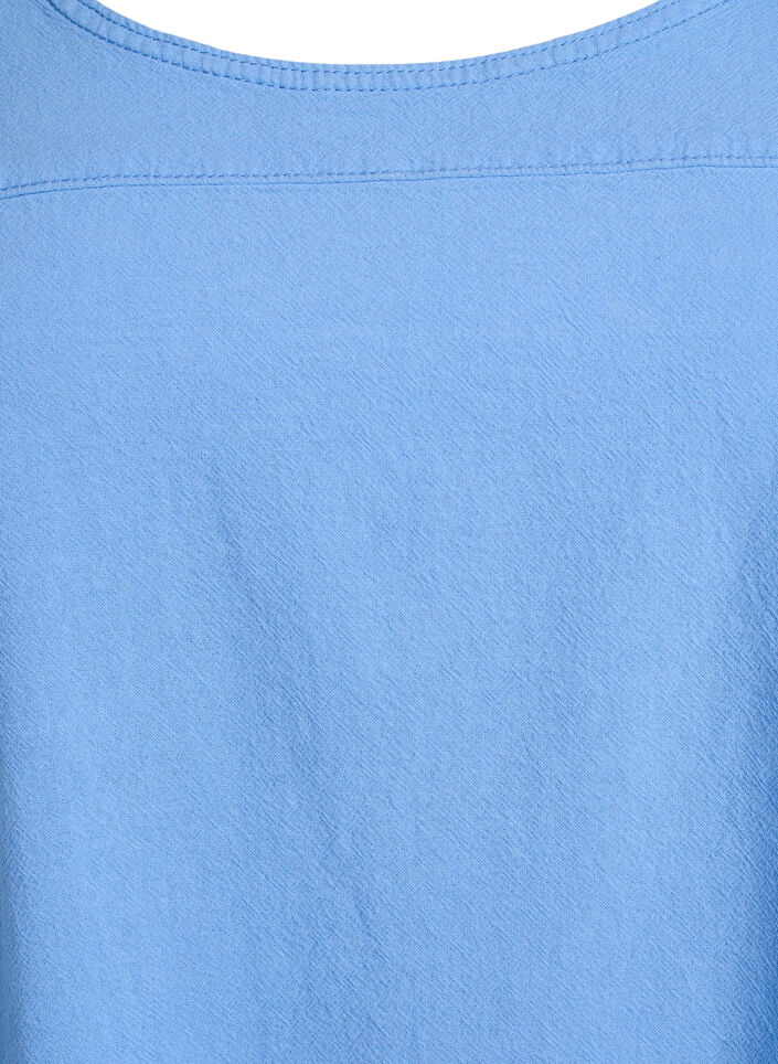 Kort&auml;rmad kl&auml;nning i bomull, Bl&aring;, Packshot image number 2