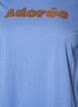 T-shirt i ekologisk bomull med tryck framtill, Bl&aring;, Packshot image number 2