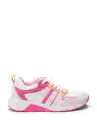 Sneakers med wide fit, White Pink