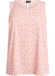 &Auml;rmelloses Top mit Struktur, Rosa