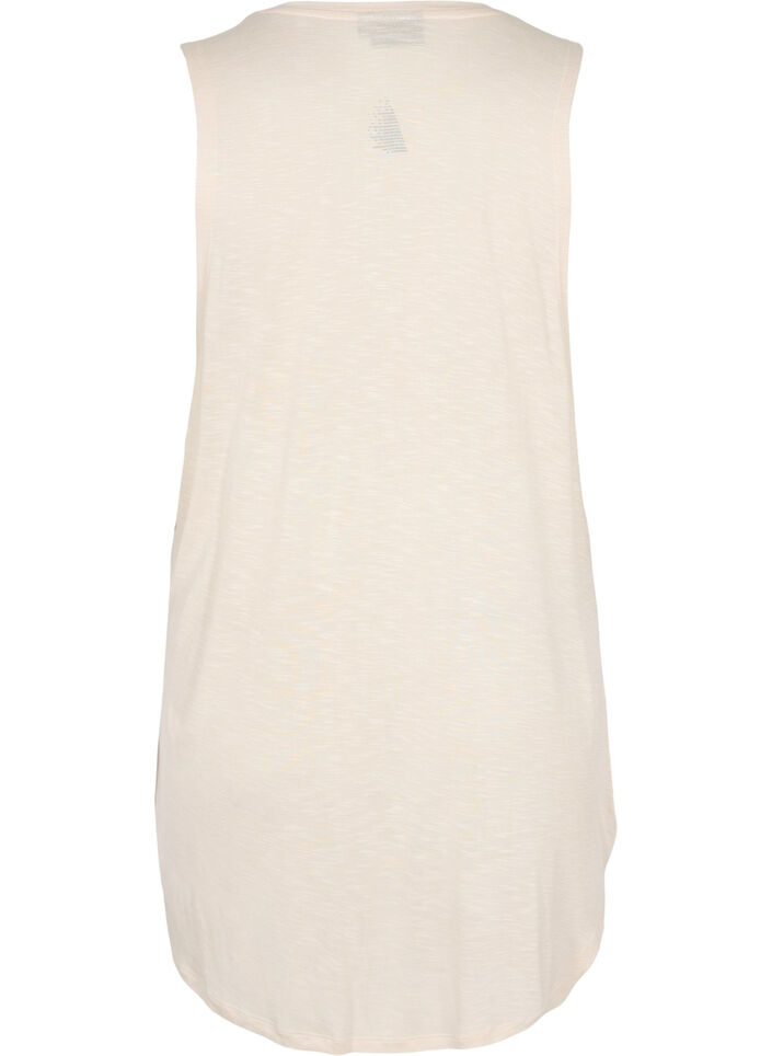 Ärmlös träningstopp i viskos, Lilac Ash w. BlackP., Packshot image number 1