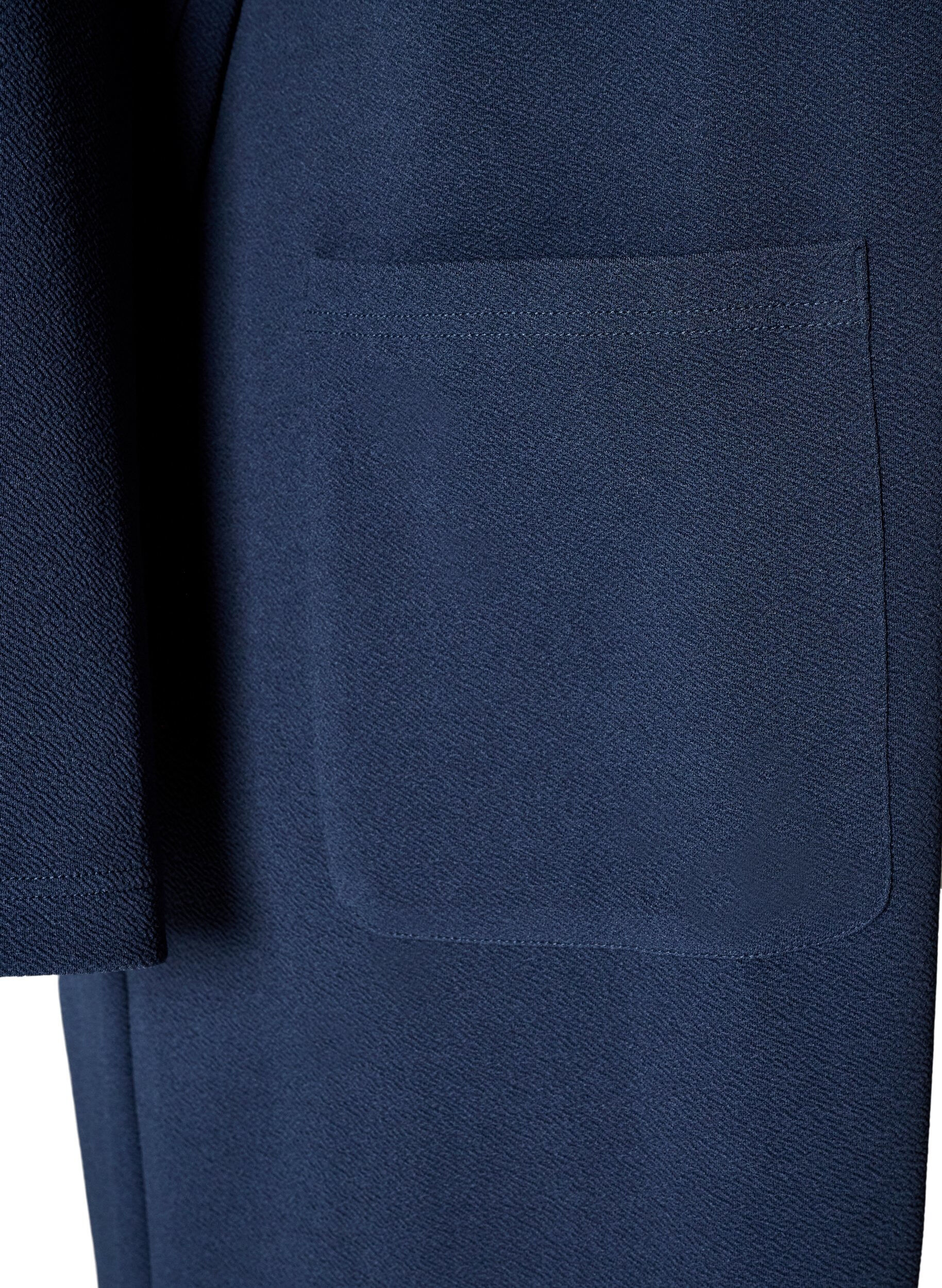 ZizziL&aring;ng kavaj med fickor, Bl&aring;, Packshot image number 3