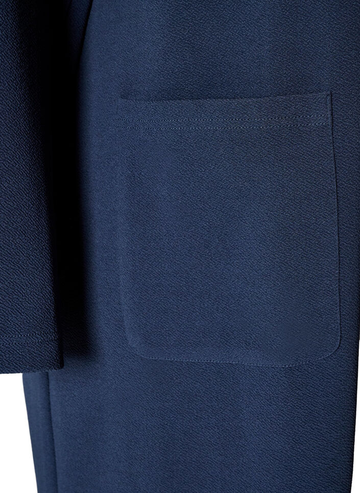 L&aring;ng kavaj med fickor, Bl&aring;, Packshot image number 3