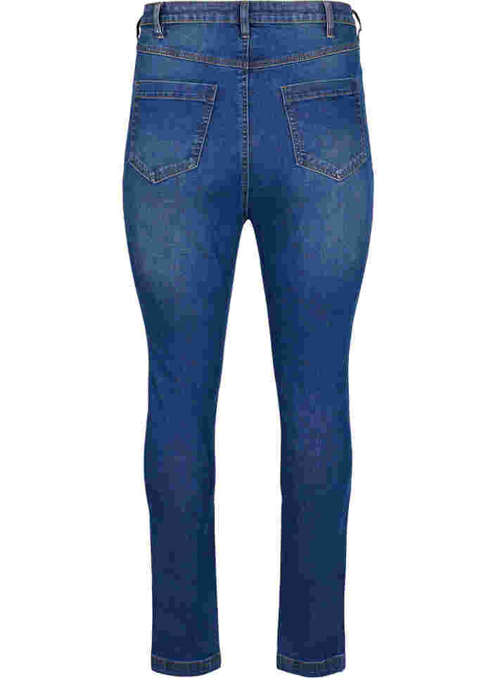 Bea jeans med super slim fit och extra hög midja, Blue denim, Packshot image number 1