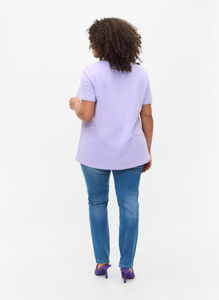 Slim fit Emily jeans med slitningar, Light blue, Model image number 1
