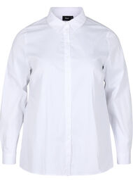 Klassisk skjorta med krage och knappar, Bright White