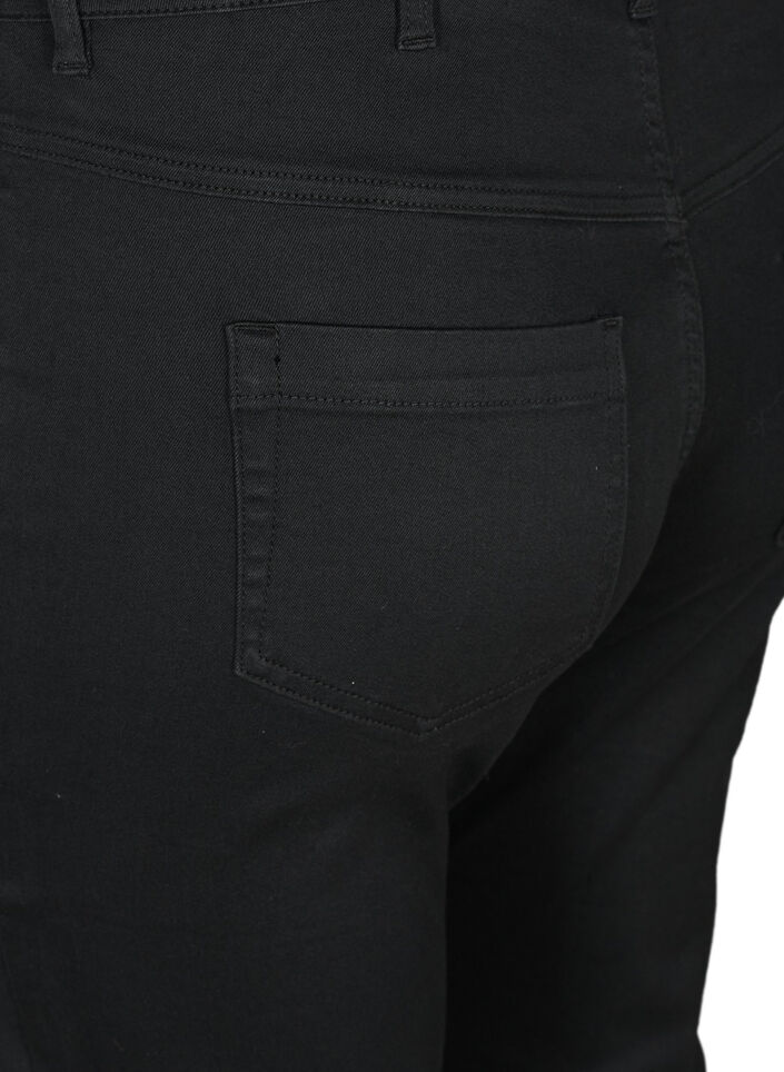 Amy caprijeans med h&ouml;g midja och super slim fit, Svart, Packshot image number 3