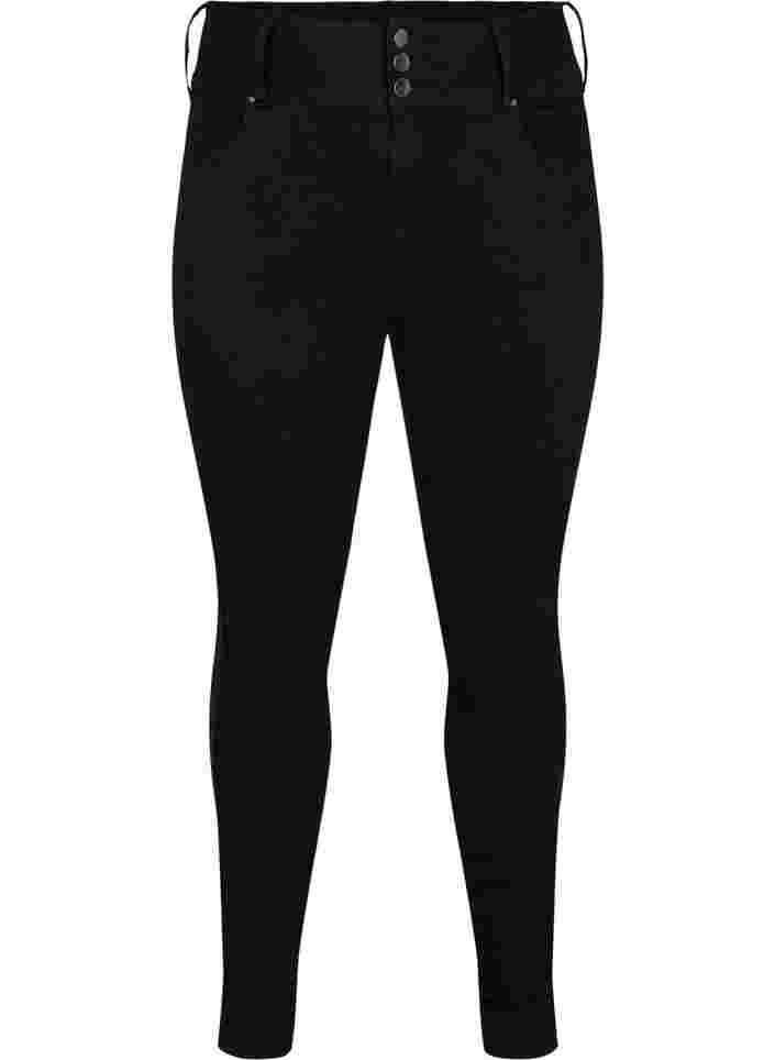 Super slim Bea jeans med extra hög midja, Black, Packshot image number 0
