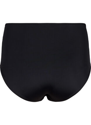 Enfärgad bikiniunderdel med hög midja, Black, Packshot image number 1