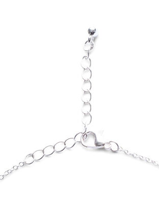 Silverfärgat halsband med bladformat hänge, Silver, Packshot image number 2