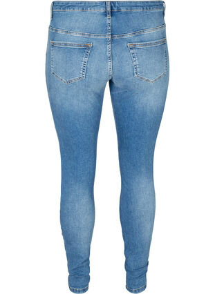 Extra slim Nille jeans med hög midja, Light blue denim, Packshot image number 1