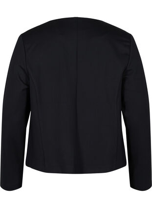 Enfärgad kort öppen blazer, Black, Packshot image number 1