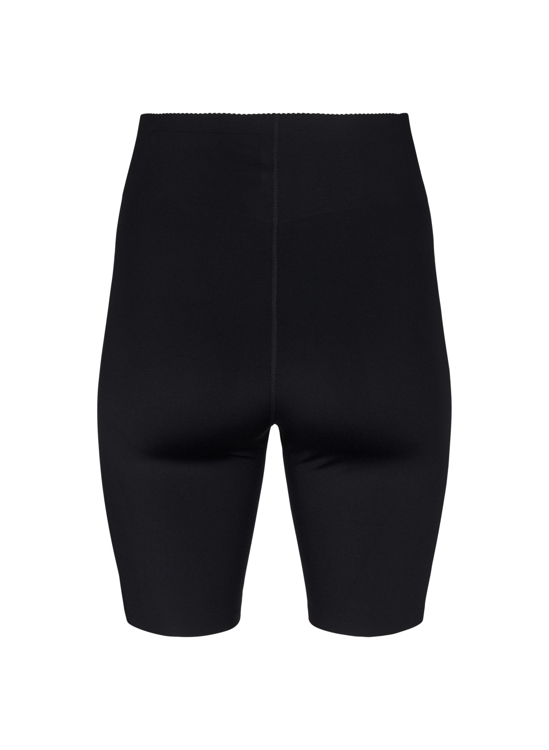 Zizzi Tight &aring;tsittande tr&auml;ningsshorts med ficka, Black, Packshot image number 1