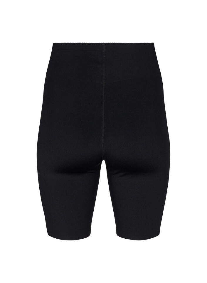 Tight åtsittande träningsshorts med ficka, Black, Packshot image number 1