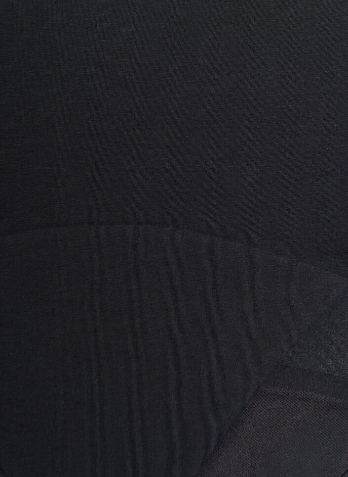 Menstrosor i bomull med h&ouml;g midja, Svart, Packshot image number 2