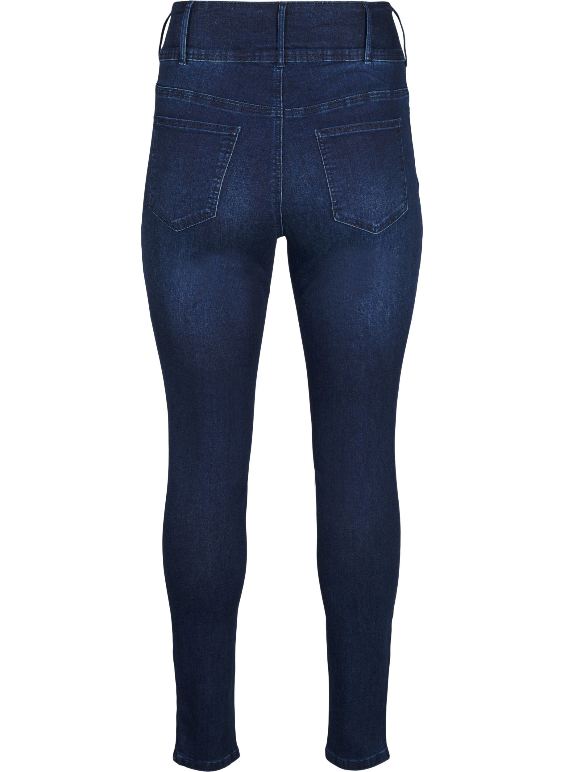 Zizzi Superslimmade Bea-jeans med extra h&ouml;g midja, Dark Blue, Packshot image number 1