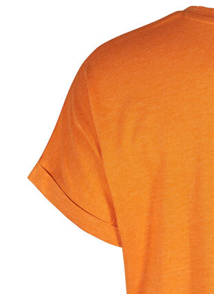 T-shirt i bomullsmixT-shirt, Autumn Maple Mel., Packshot image number 3