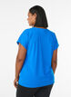 Enf&auml;rgad tr&auml;nings-T-shirt, Bl&aring;, Model image number 2