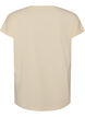 T-shirt med dekorativt tryck framtill, Vanilla, Packshot image number 1
