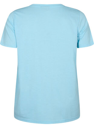 Kortärmad t-shirt med v-hals, Sky Blue, Packshot image number 1