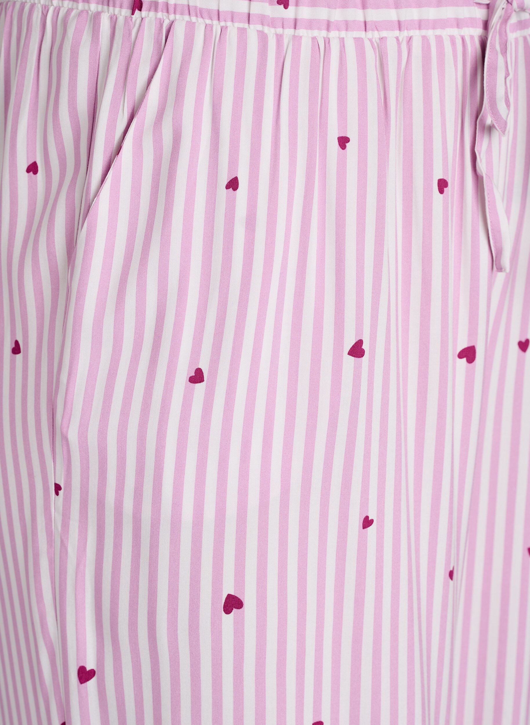 ZizziL&ouml;sa nattbyxor med r&auml;nder och hj&auml;rtan, Rosa, Packshot image number 2