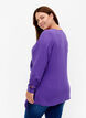 Långärmad blus i viskos med omlottlook, Prism Violet, Model image number 1