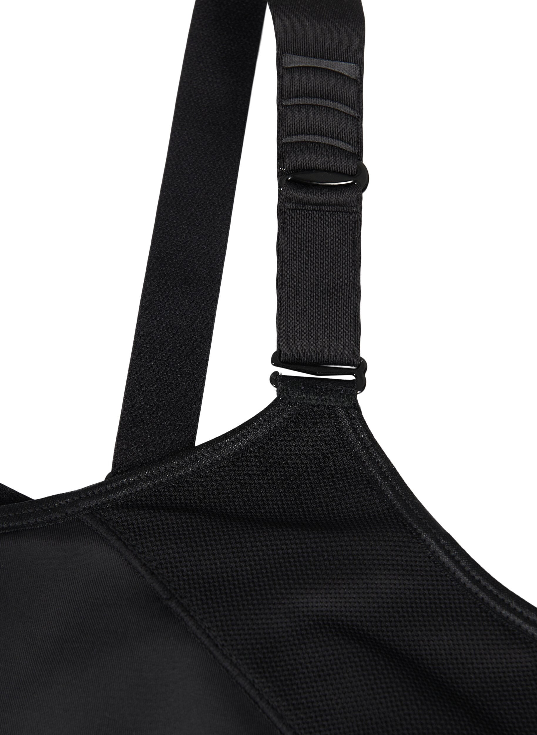 Zizzi CORE, SUPER HIGH, SPORTS BRA - Sport-bh med justerbara axelband, Black, Packshot image number 3