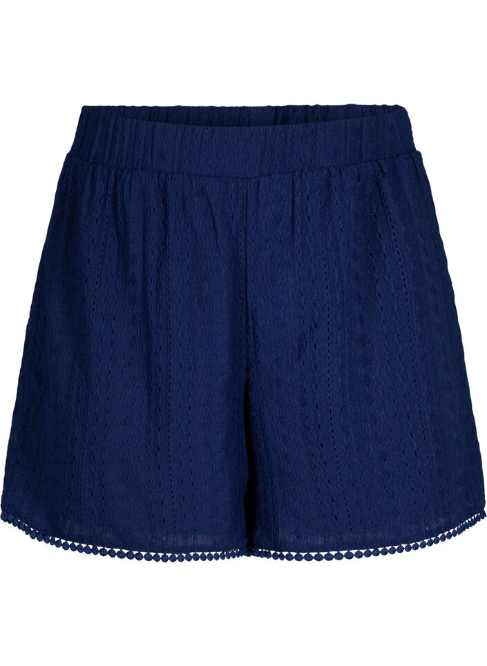 Shorts med strukturmönster, Medieval Blue, Packshot image number 0