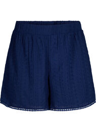 Shorts med strukturmönster, Medieval Blue
