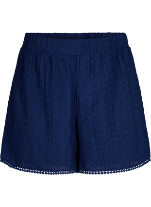 Shorts med strukturmönster, Medieval Blue, Packshot image number 0