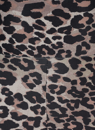 Croppade träningstights med leopardmönster, Leopard, Packshot image number 2