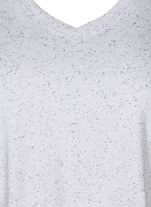 T-shirt med v-rigning, White, Packshot image number 2