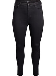 Supersmala Amy-jeans med h&ouml;g midja, Svart
