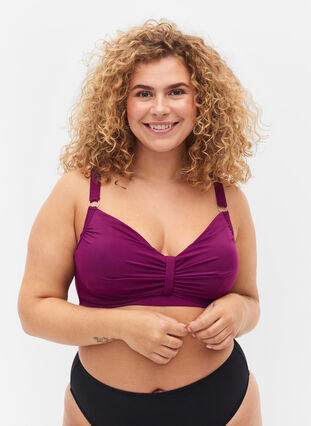 Bikiniöverdel, Dark Purple, Model image number 0