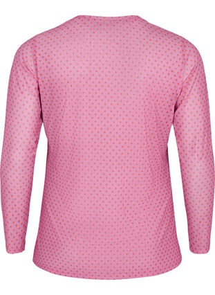 Mesh-tröja med tryck, Cashmere Rose Dot, Packshot image number 1