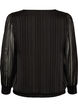 Randig blus med ballongform, Svart, Packshot image number 1