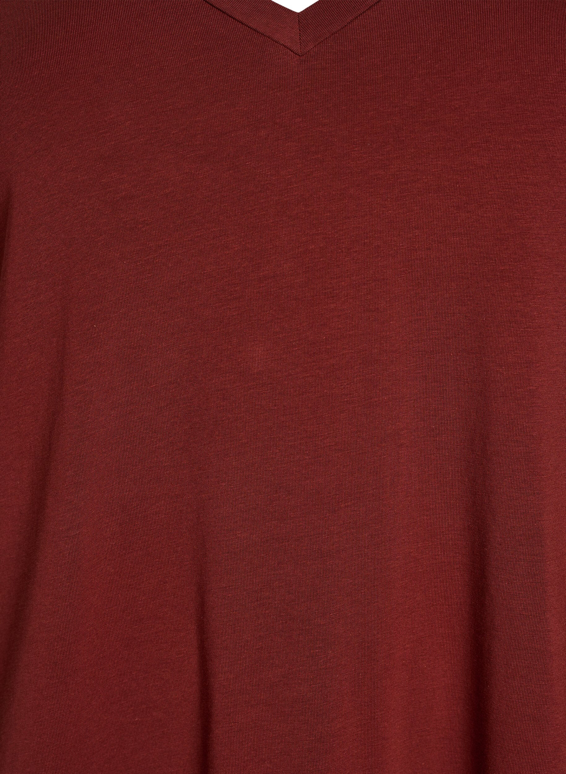 Zizzi T-shirtkl&auml;nning i midil&auml;ngd med V-ringning, 0426, Packshot image number 2