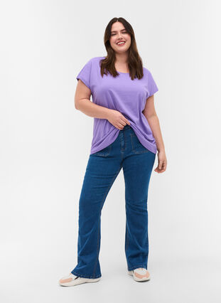 T-shirt i bomullsmix, Paisley Purple, Model image number 2