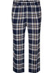 Rutiga pyjamasbyxor i bomull, Bl&aring;, Packshot image number 0