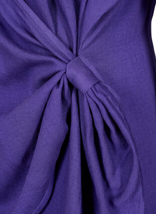 Långärmad blus i viskos med omlottlook, Prism Violet, Packshot image number 3
