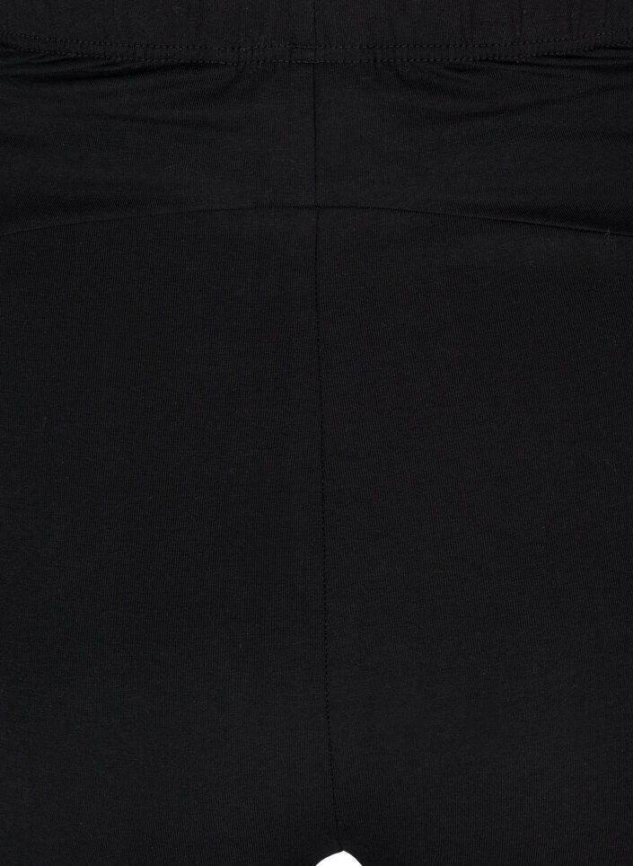 Kroppsnära graviditetsshorts i bomull, Svart, Packshot image number 3