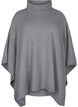 Poncho med hög hals, Medium Grey Melange, Packshot image number 0