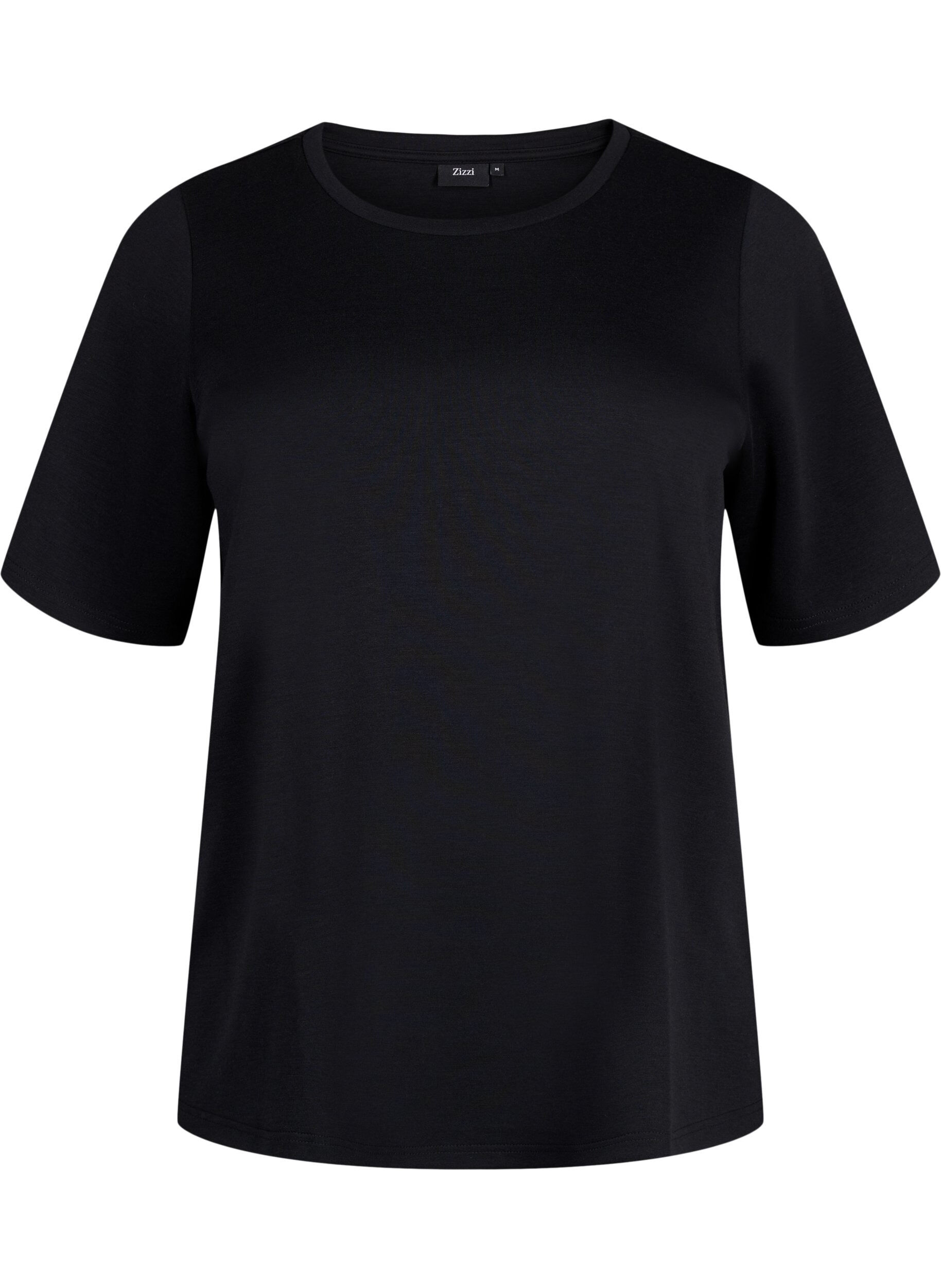 ZizziT-shirt i modalblandning, Svart, Packshot image number 0