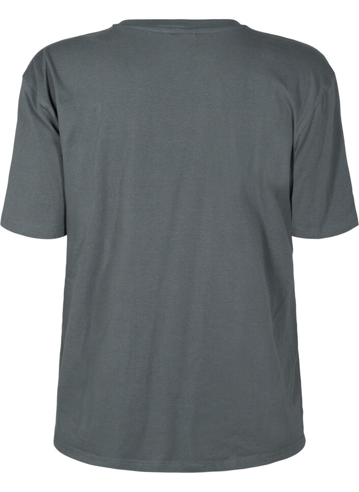 Sportig t-shirt i ekologisk bomull, , Packshot image number 1
