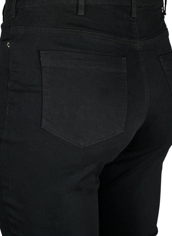 Amy jeans med h&ouml;g midja och super slim fit, Svart, Packshot image number 3